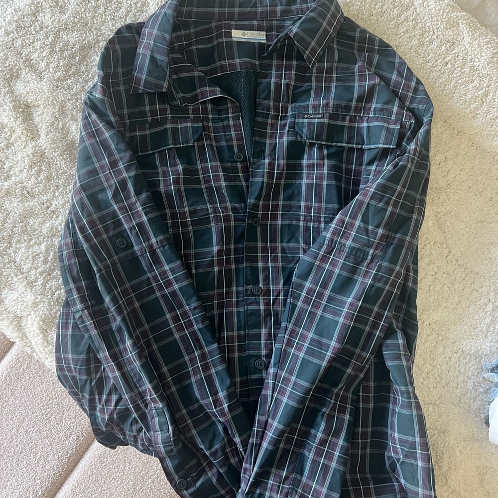 Columbia sun protectant Plaid Button-Up Shirt